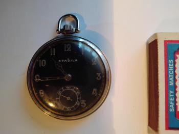 Карманные воинские немецкие трофейные часы STABILA , добыты в 1943 году .