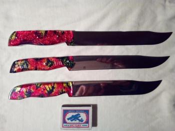 Подарочный набор из 3 кухонных ножей ручной работы